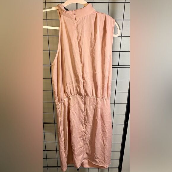 Pretty Garden Assymetrical Sleeveless Pink High Neck Tulip Hem dress NWT - Picture 2 of 12